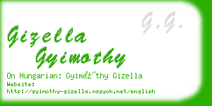 gizella gyimothy business card